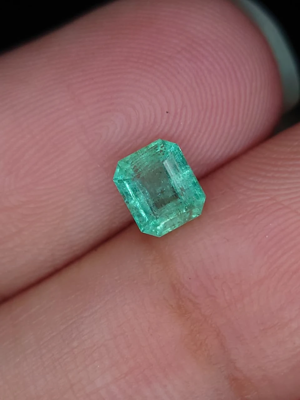 0.5ct Natural Octagon Faceted Panjsher Emerald from Afghanistan — view 1